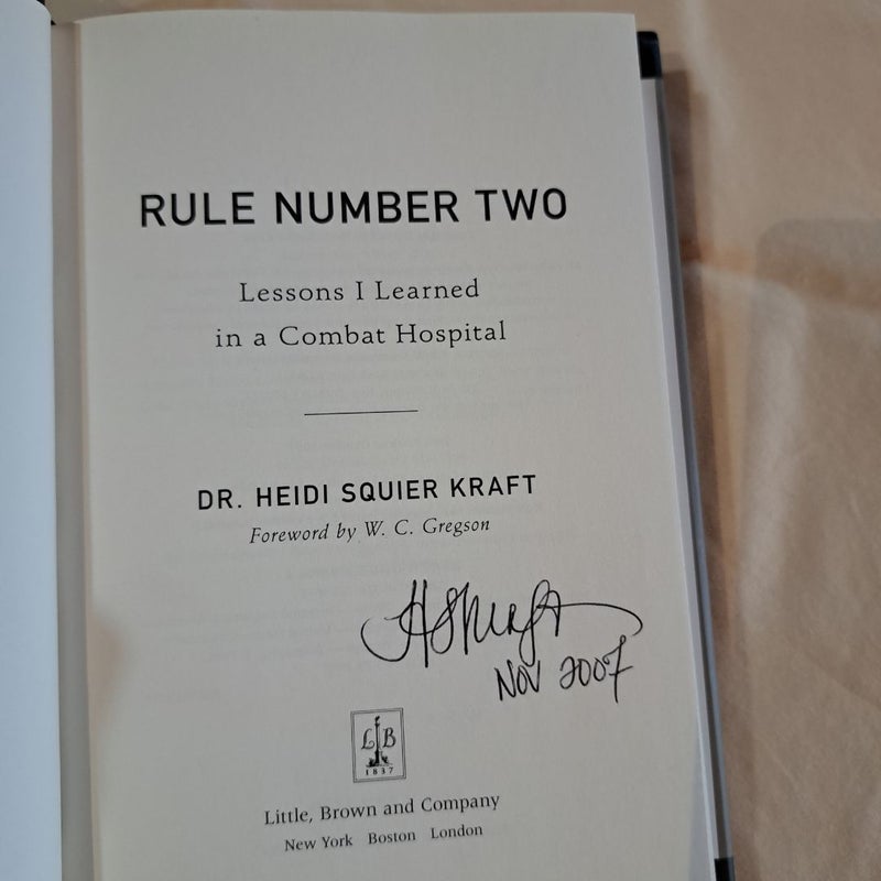 Rule Number Two signed first edition