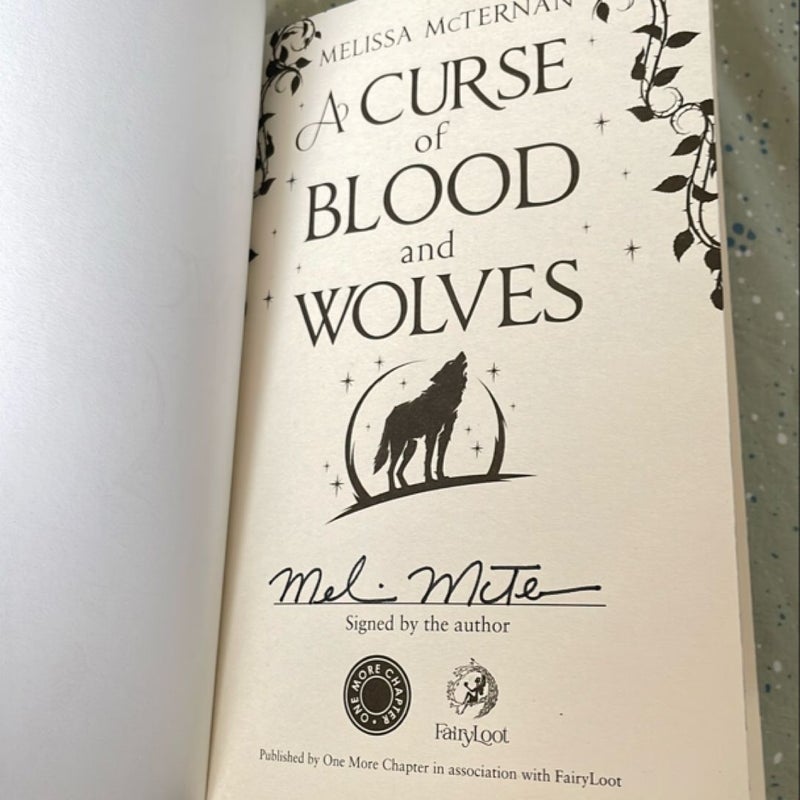 Fairyloot SIGNED A Curse of Blood and Wolves (Wolf Brothers, Book 1)