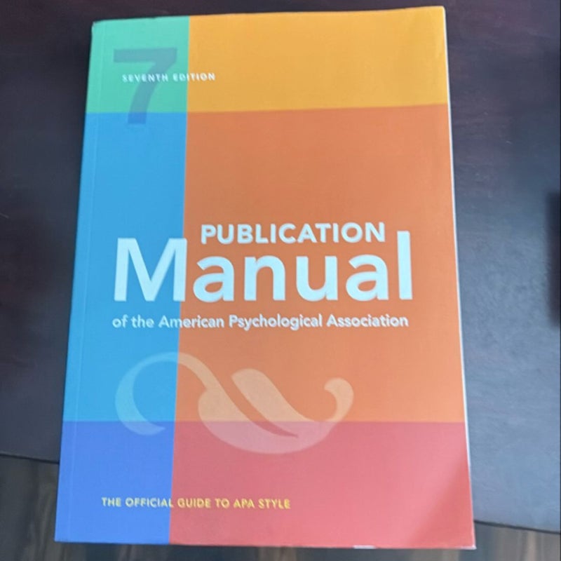 Publication Manual of the American Psychological Association