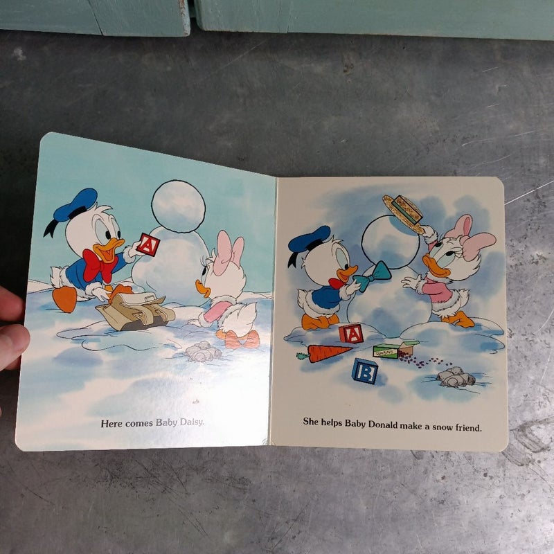 Baby Donald Makes A Snowfriend