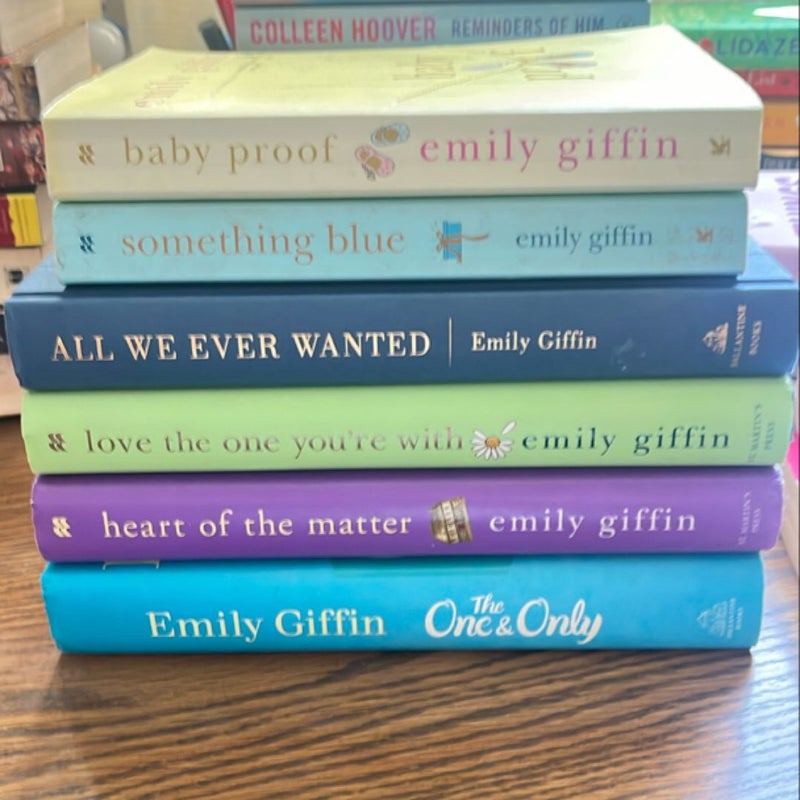 6 Emily Giffin books