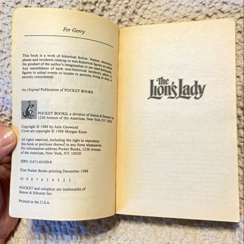 The Lion's Lady FIRST PRINTING