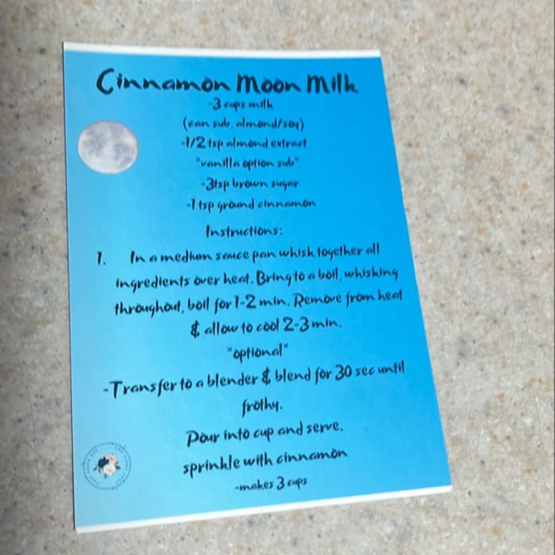 Moon Tea Recipe Card 