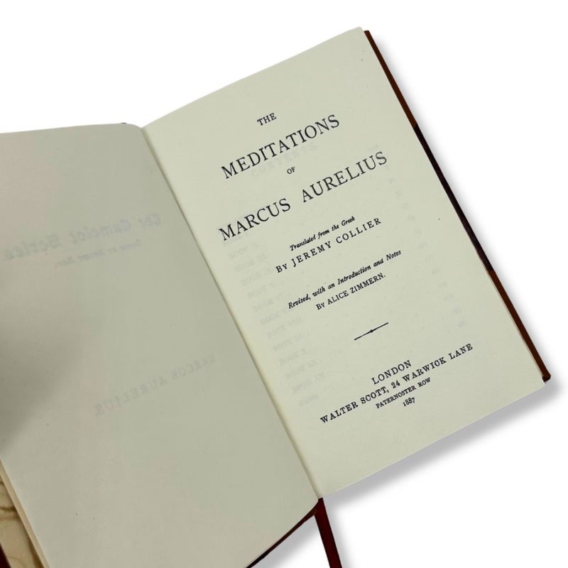 The Meditations of Marcus Aurelius Antoninus 1906 Leather Bound