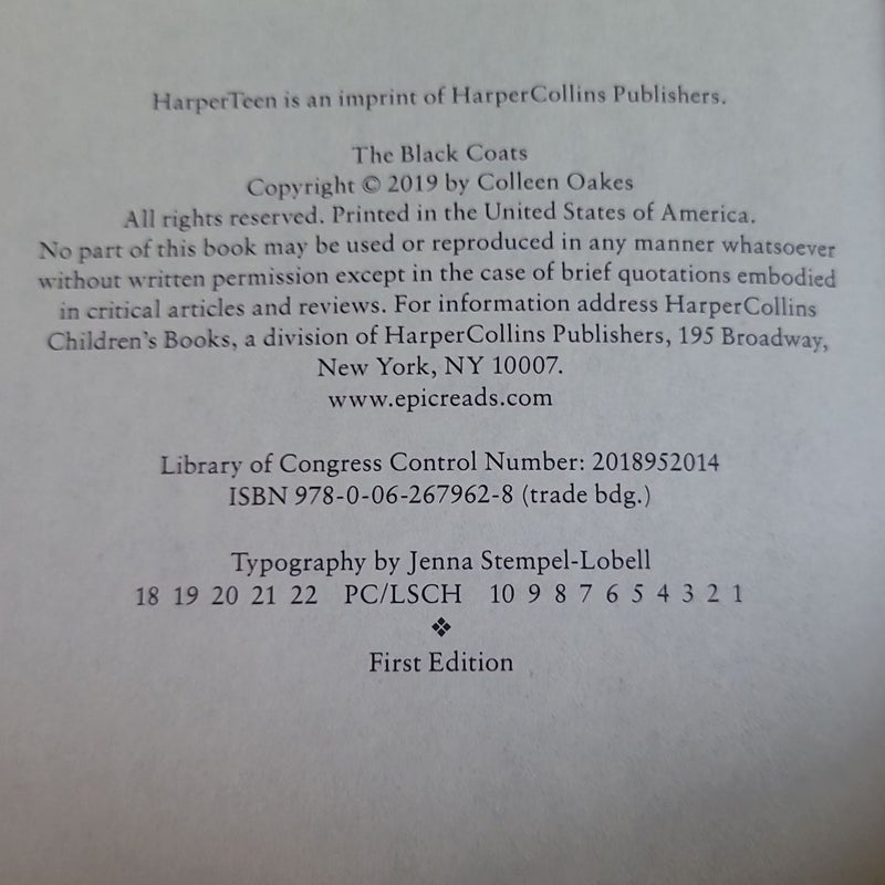 The Black Coats **FIRST EDITION**