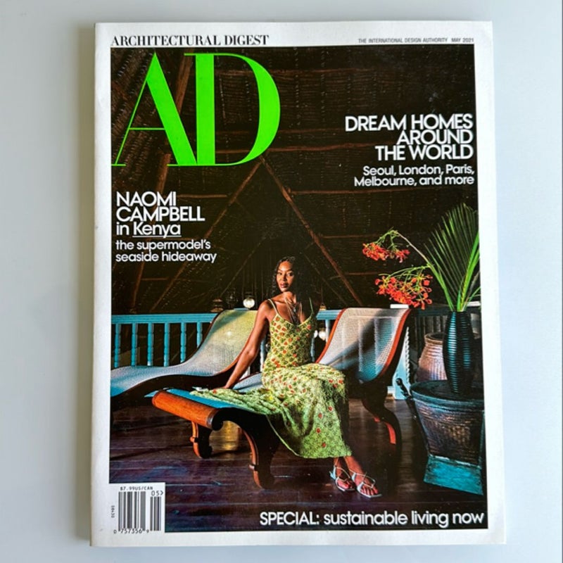 Architectural Digest AD Magazine. May 2021 Issue. Naomi Campbell in Kenya.