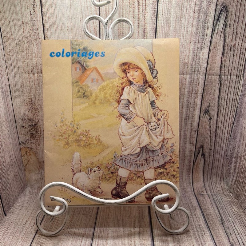 Sarah Kay Coloriages VTG Coloring Booklet Includes Full Color Images Very Rare