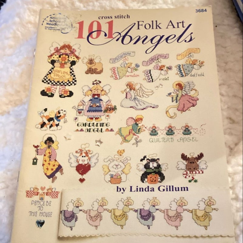 Cross Stitch 101 Folk Art Angels, 1996