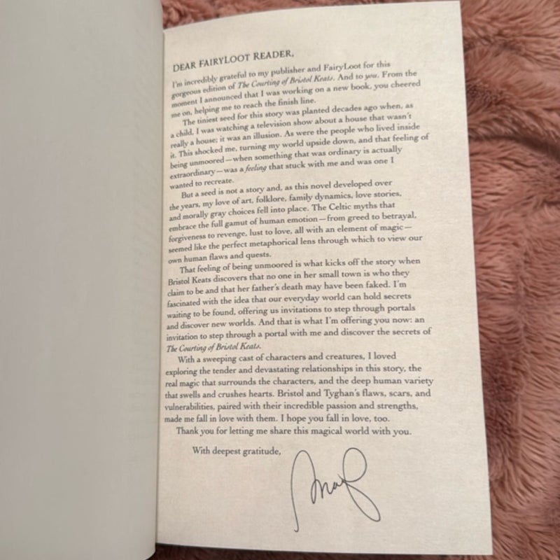 The Courting of Bristol Keats (FairyLoot signed edition, sprayed edges)