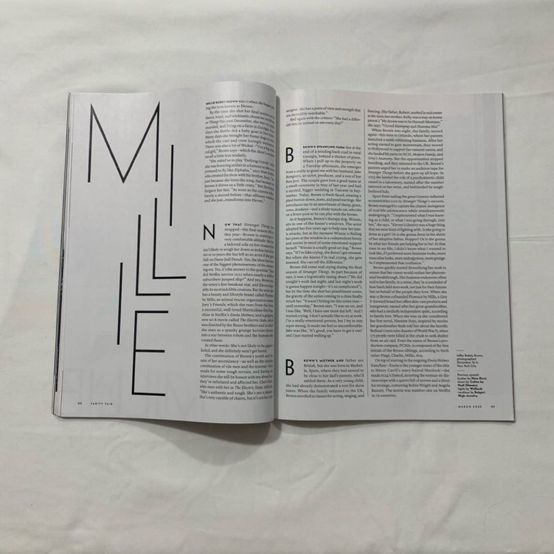 Vanity Fair Millie “Thoroughly Modern” Issue March 2025 Magazine