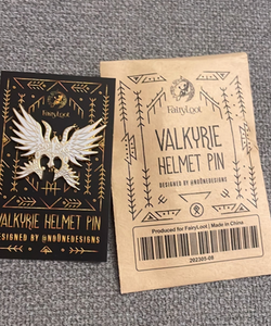 Valkyrie Helmet enamel pin Fairyloot May 2023