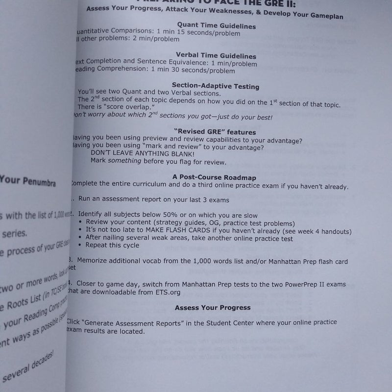 GRE Course Handout 
