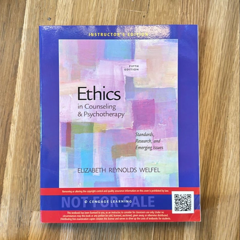 Ethics in Counseling: Instructor’s Edition