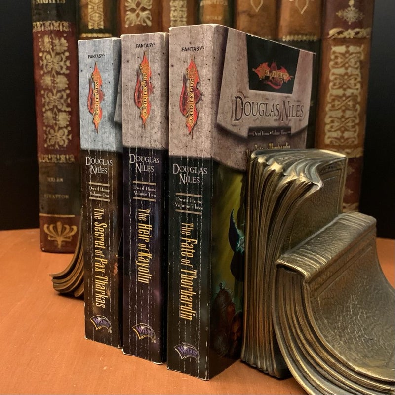 DragonLance: Complete Dwarf Home Trilogy Set: The Secret of Pax Tharkas, The Heir of Kayolin, The Fate of Thorbardin, All First Edition First Printing