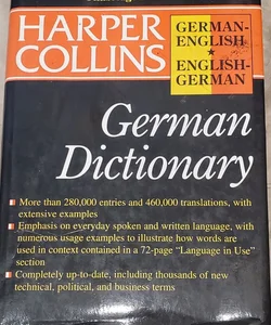Collins German-English, English-German Dictionary Hardcover
