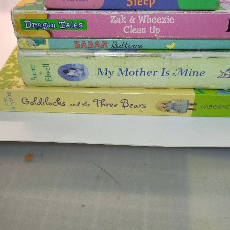 Bear & Animal Friends Board Book Lot of 5 - Goldilocks, Babar, Dinosaur, More!