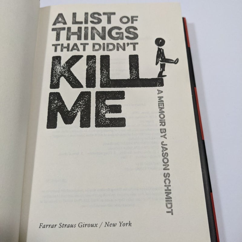 A List of Things That Didn't Kill Me