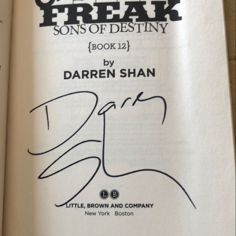 Cirque du Freak: Sons of Destiny (signed)