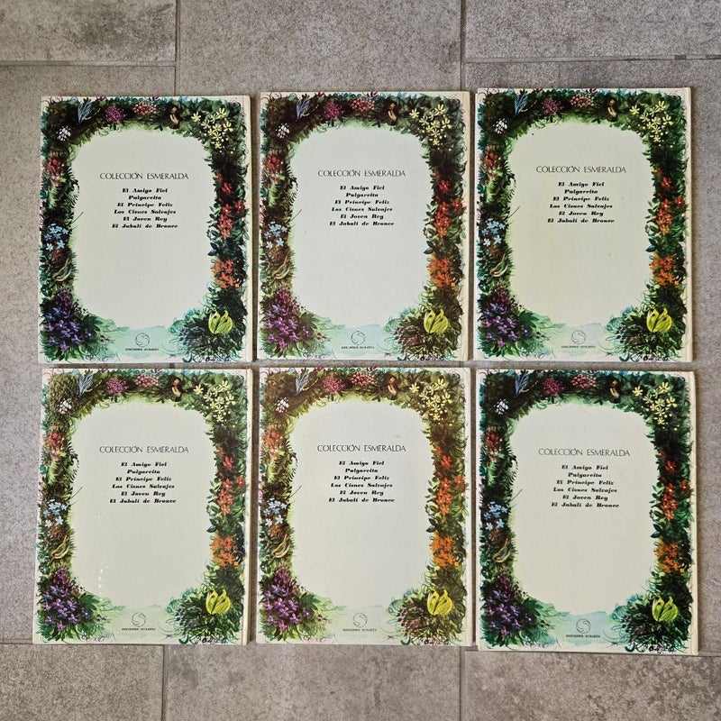 Lot (6) Vintage Fairy Tale Children's Books Spain 1970 Hardcovers Spanish