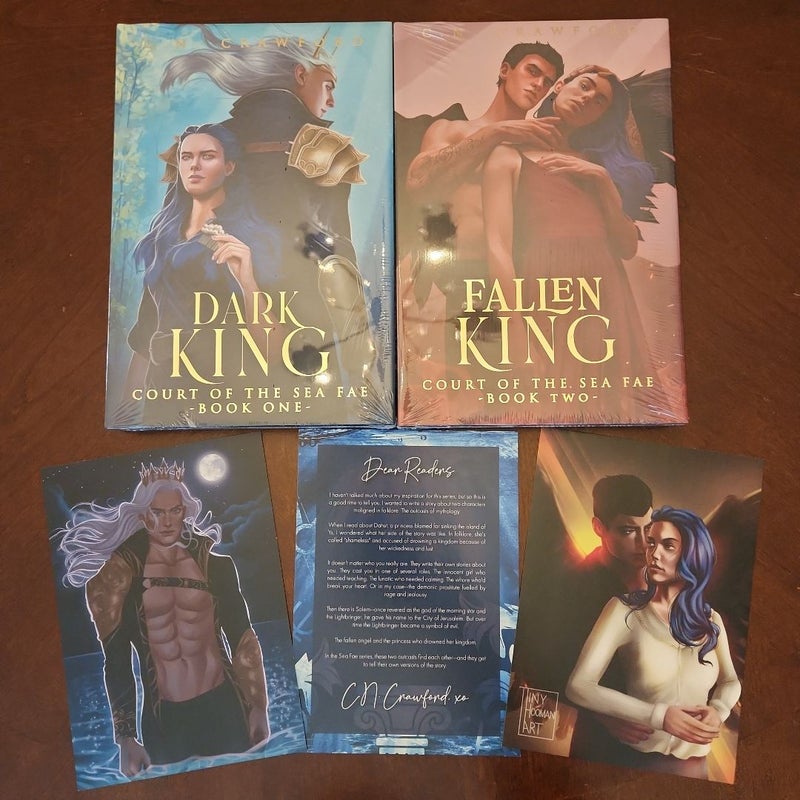 Dark King & Fallen King *SIGNED SPECIAL EDITIONS WITH STENCILED EDGES AND ART*
