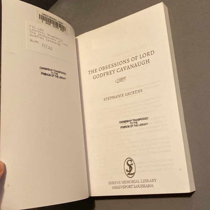 The Obsessions of Lord Godfrey Cavanaugh