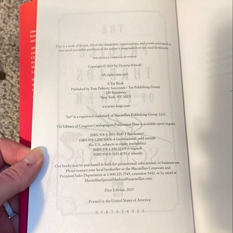 The Fragile Threads of Power - Signed B&N exclusive edition