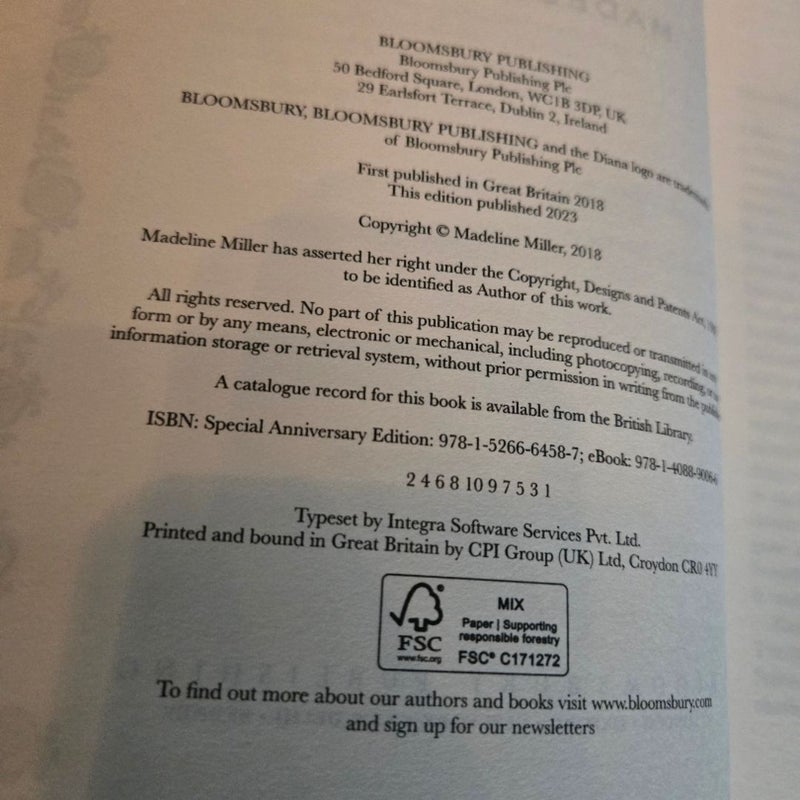 Circe 5th Anniversary Special Edition 1st print
