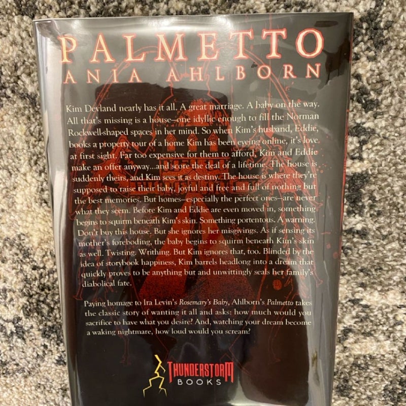 Palmetto Ania Ahlborn Signed Limited Hardcover Edition Numbered