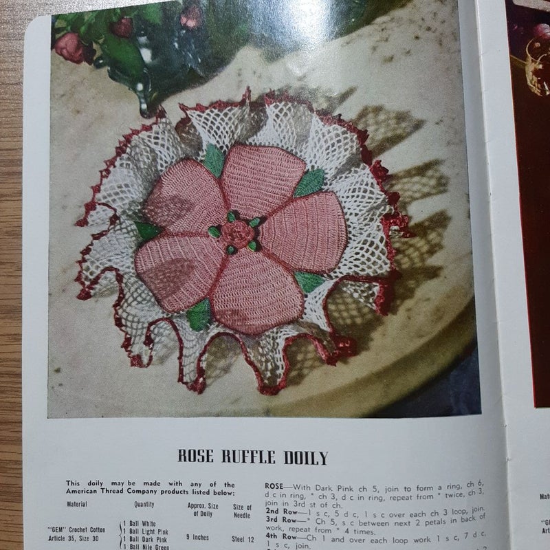 3 antique 1950s Crochet Booklets