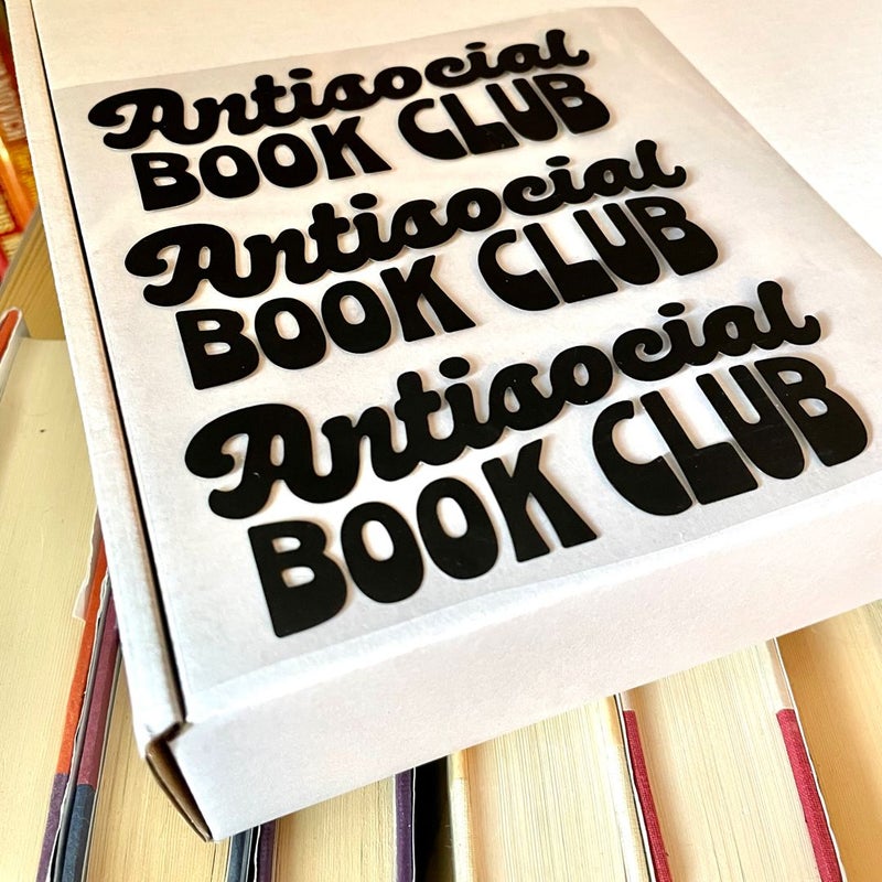Antisocial Book Club Vinyl Decal