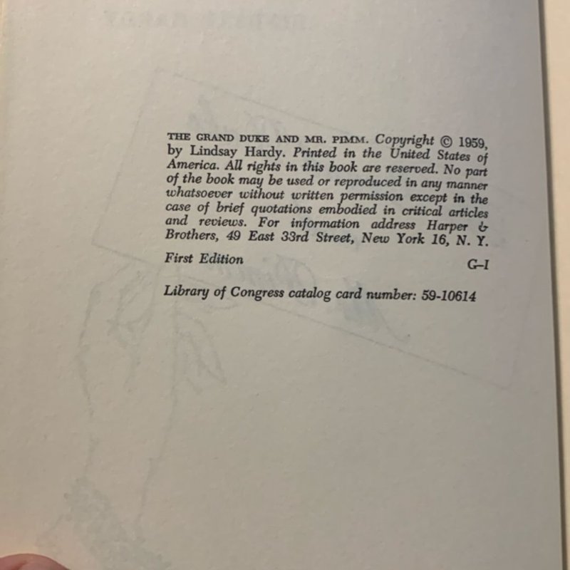 The Grand Duke & Mr Pimm