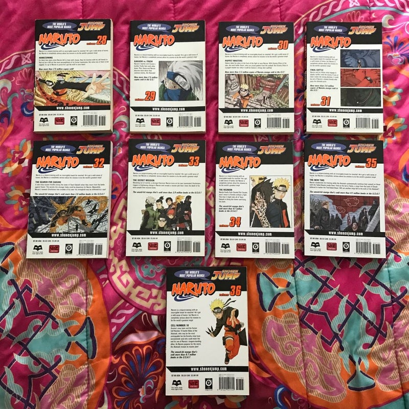 Naruto Volumes #26-#36