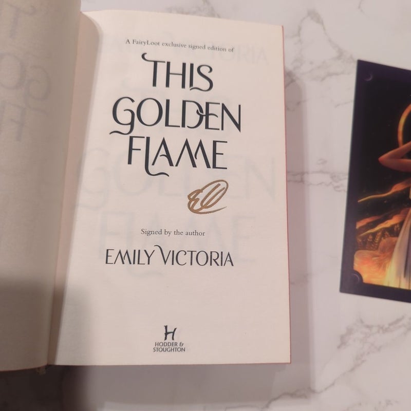 This Golden Flame Signed Fairyloot Edition