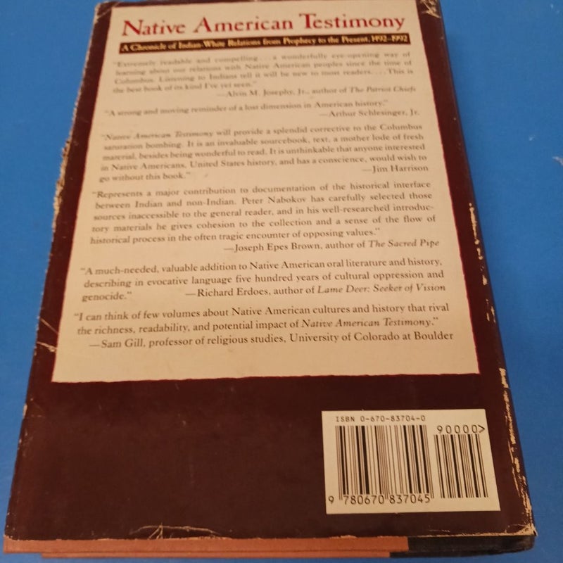 Native American  Testimony 