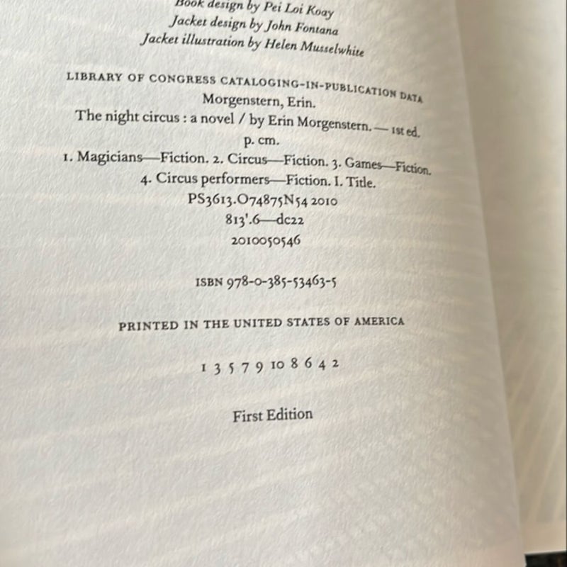 The Night Circus FIRST EDITION