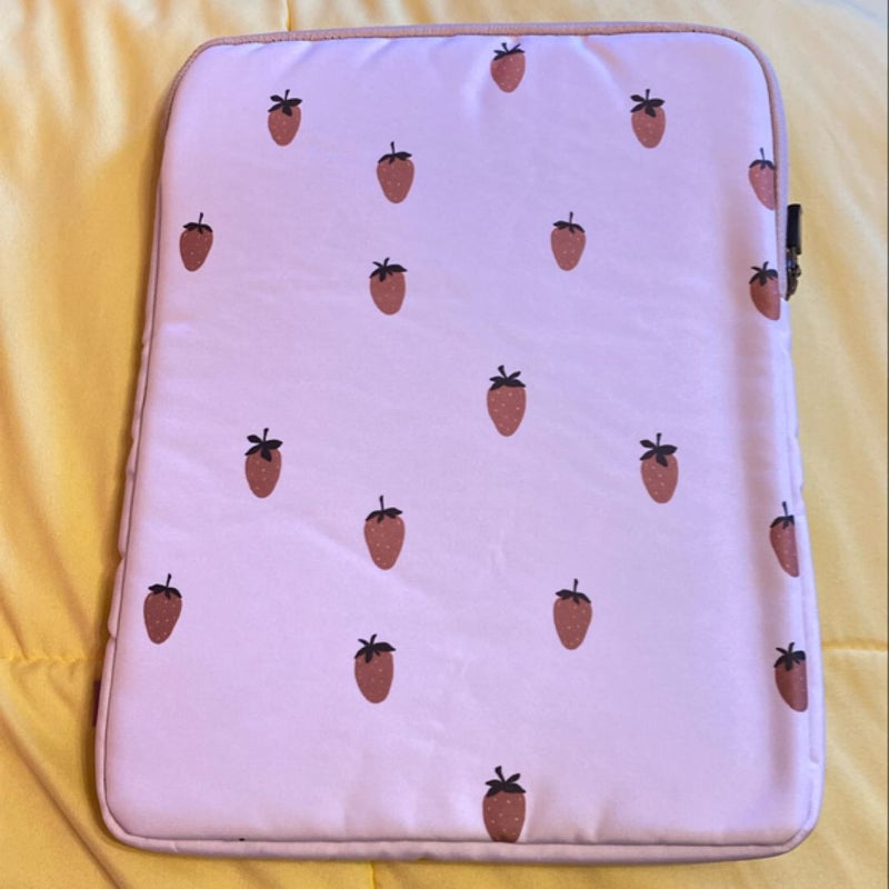 Book Beau Book Sleeve Strawberries