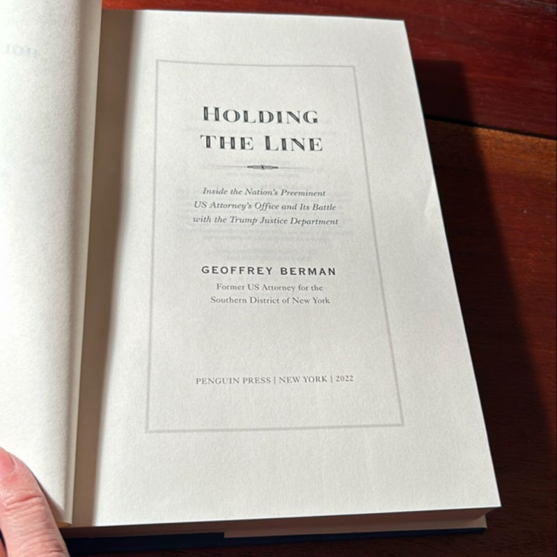 Holding the Line (1st Printing)