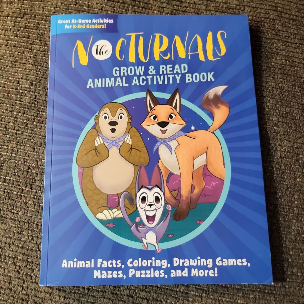 The Nocturnals Grow and Read Animal Activity Book by Tracey Hecht
