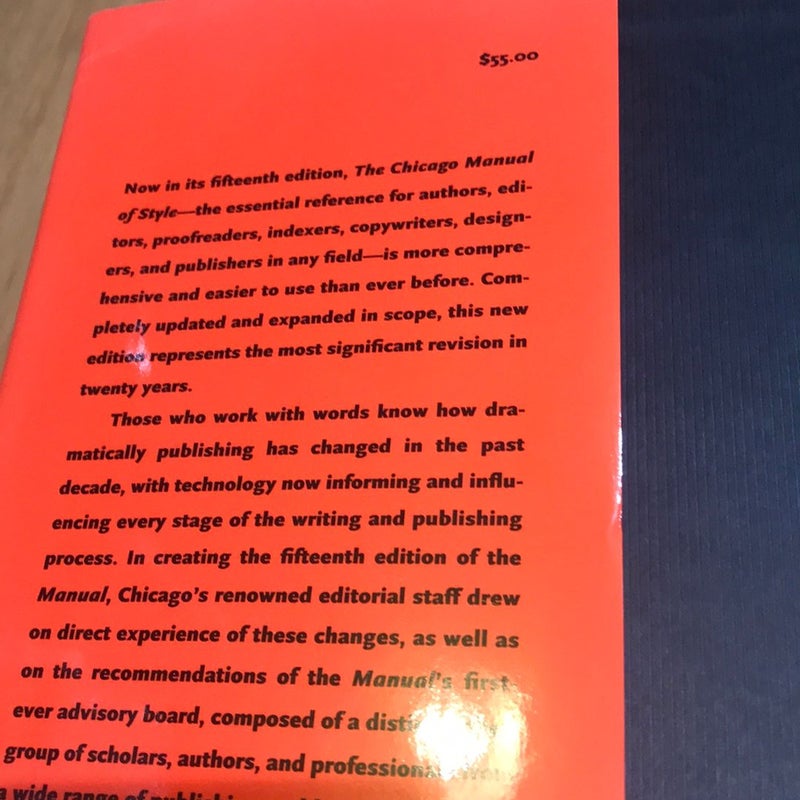 15th ed. * The Chicago Manual of Style
