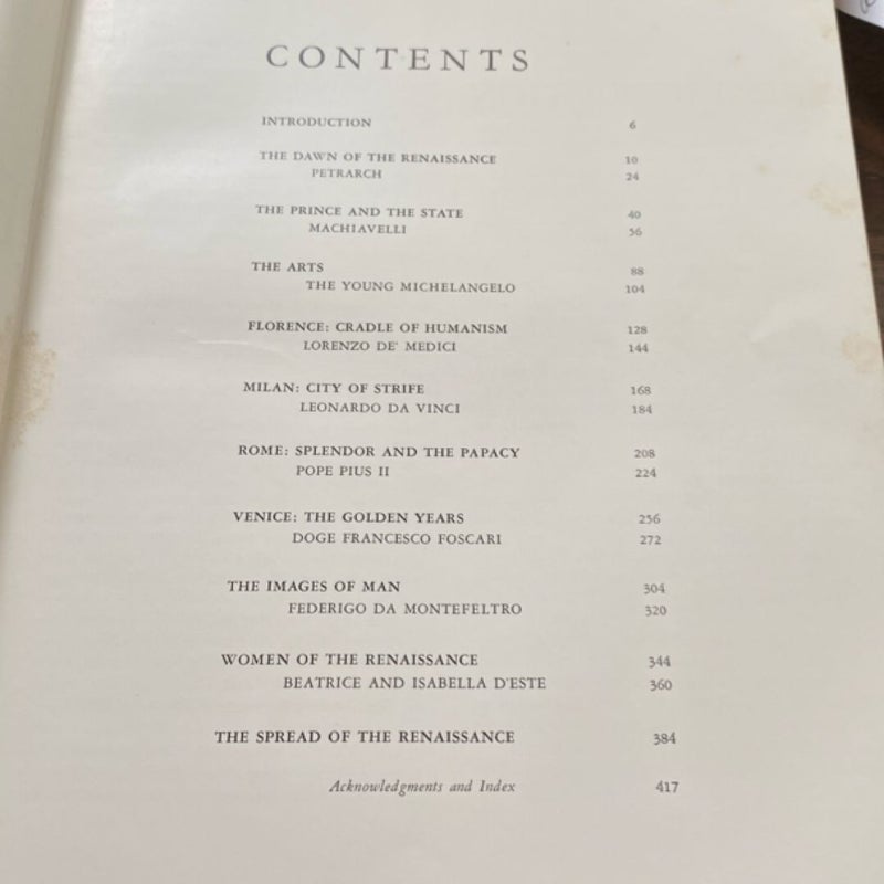 Horizon Book of The Renaissance 