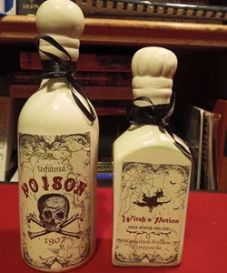Witche's Potion & Poison Decorative Bottle's