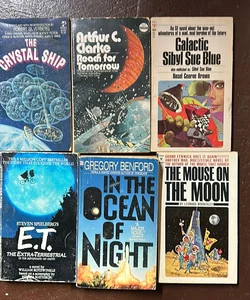 M6 paperback sci fi books authors vary 