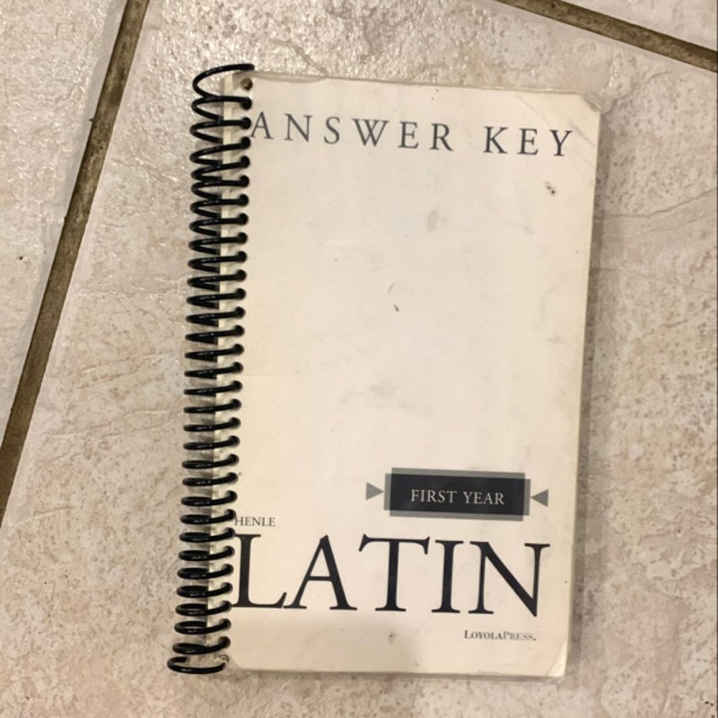 Henle Latin First Year Answer Key