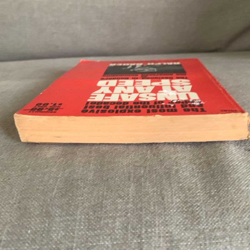 UNSAFE AT ANY SPEED: Vintage Pocket Books Paperback!