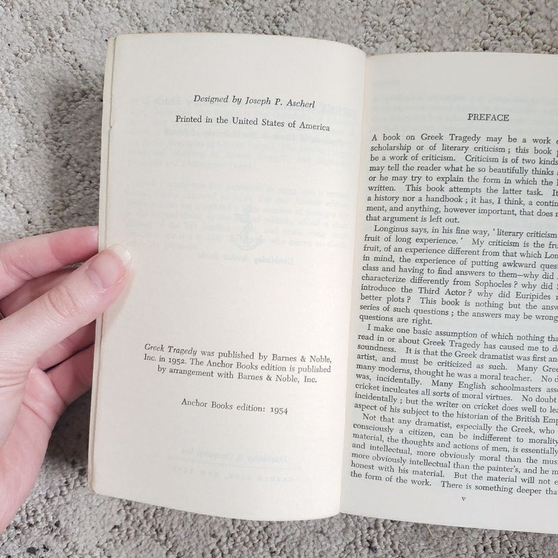 Greek Tragedy: A Literary Study (Anchor Books Edition, 1954)