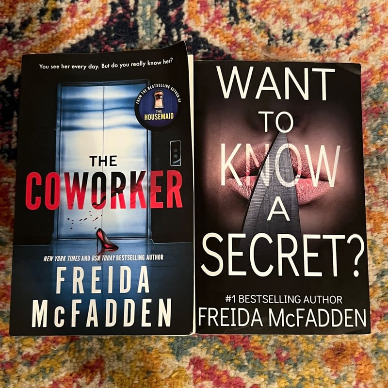 Lot of 2 freida mcfadden books want to know a secret the coworker