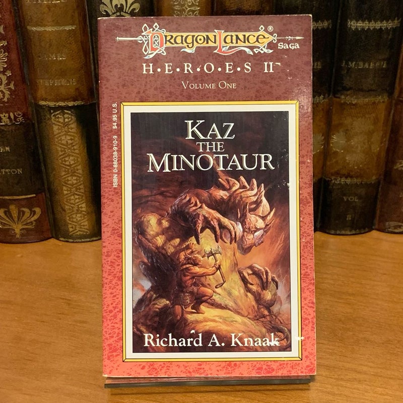 Vintage DragonLance: Kaz the Minotaur, Heroes 4, 1990 First Edition First Printing