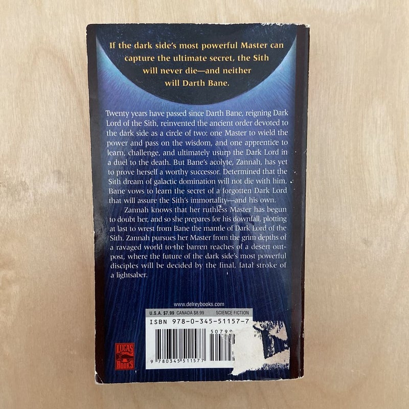 Star Wars Darth Bane: Dynasty of Evil (First Paperback Edition First Printing-Darth Bane Series)