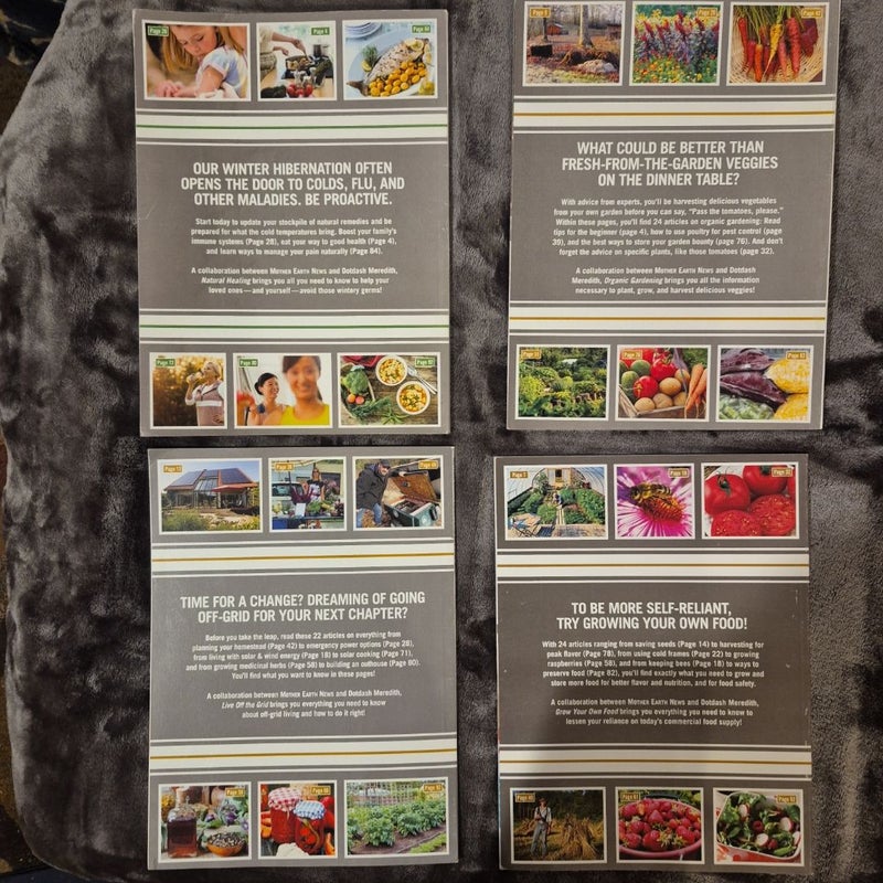4 Mother Earth News Magazines 