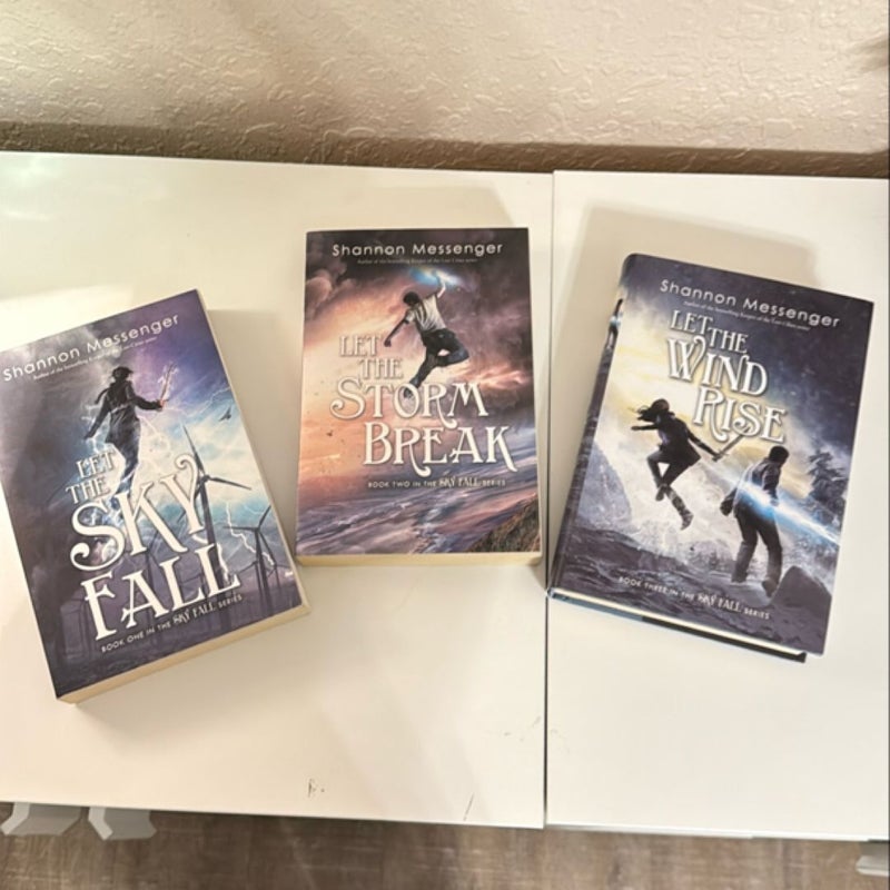 Skyfall series bundle 1-3 Let the Sky Fall, Let the Storm Break, Let the Wind Rise all signed 